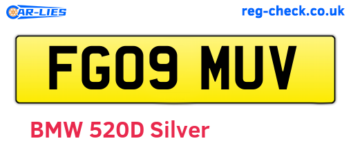 FG09MUV are the vehicle registration plates.