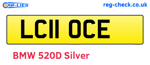 LC11OCE are the vehicle registration plates.