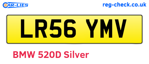 LR56YMV are the vehicle registration plates.