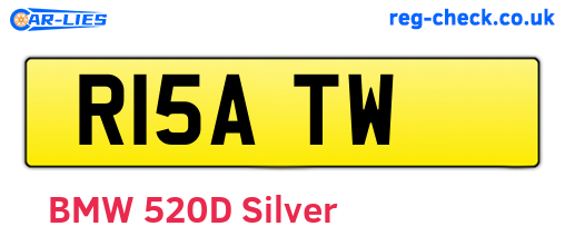 R15ATW are the vehicle registration plates.