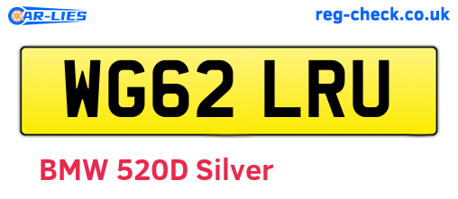 WG62LRU are the vehicle registration plates.
