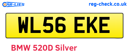 WL56EKE are the vehicle registration plates.