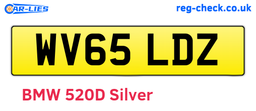 WV65LDZ are the vehicle registration plates.