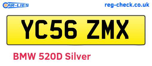 YC56ZMX are the vehicle registration plates.