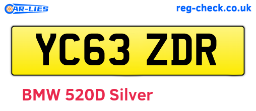 YC63ZDR are the vehicle registration plates.