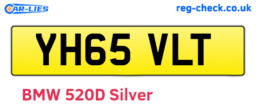 YH65VLT are the vehicle registration plates.