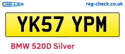 YK57YPM are the vehicle registration plates.