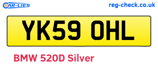 YK59OHL are the vehicle registration plates.