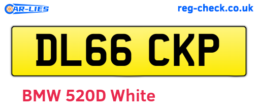 DL66CKP are the vehicle registration plates.