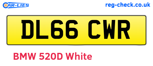 DL66CWR are the vehicle registration plates.