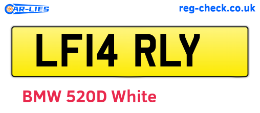 LF14RLY are the vehicle registration plates.