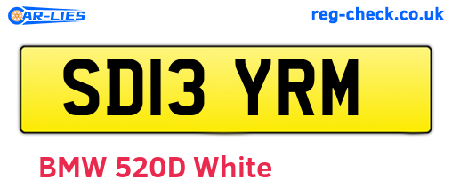 SD13YRM are the vehicle registration plates.
