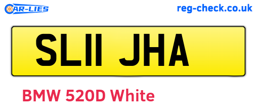 SL11JHA are the vehicle registration plates.