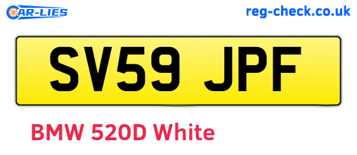SV59JPF are the vehicle registration plates.