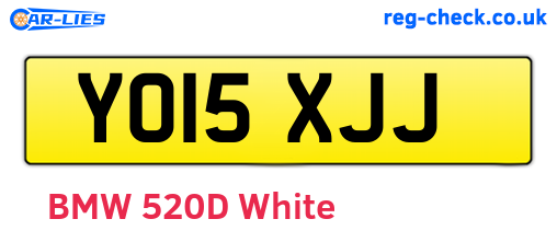 YO15XJJ are the vehicle registration plates.