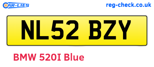 NL52BZY are the vehicle registration plates.