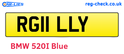 RG11LLY are the vehicle registration plates.