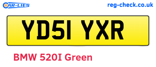 YD51YXR are the vehicle registration plates.
