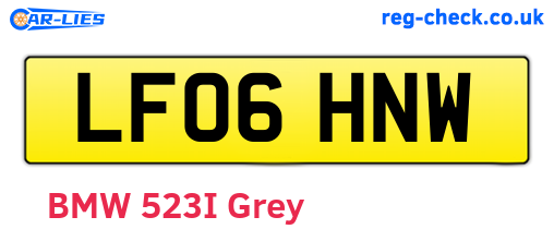LF06HNW are the vehicle registration plates.