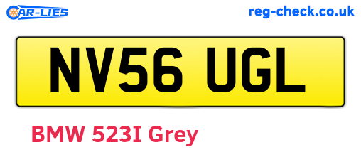 NV56UGL are the vehicle registration plates.