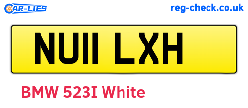 NU11LXH are the vehicle registration plates.