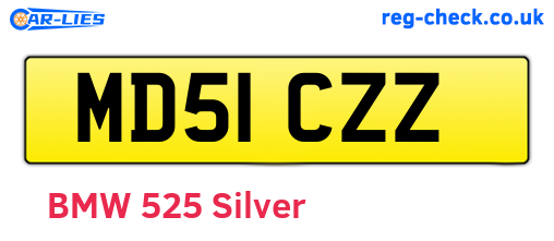 MD51CZZ are the vehicle registration plates.