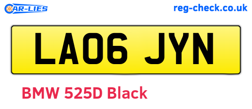 LA06JYN are the vehicle registration plates.