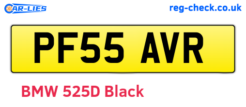 PF55AVR are the vehicle registration plates.