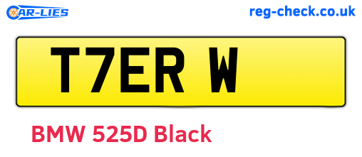 T7ERW are the vehicle registration plates.