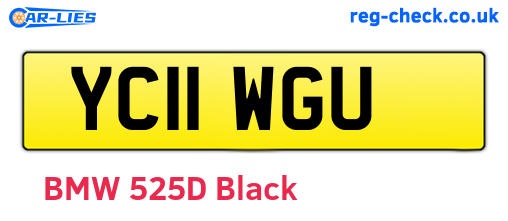 YC11WGU are the vehicle registration plates.