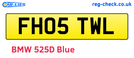 FH05TWL are the vehicle registration plates.