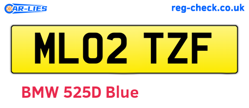 ML02TZF are the vehicle registration plates.