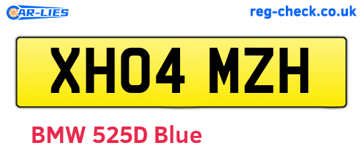 XH04MZH are the vehicle registration plates.