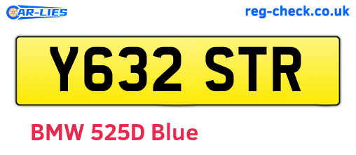 Y632STR are the vehicle registration plates.