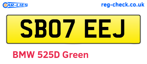 SB07EEJ are the vehicle registration plates.