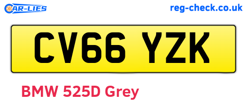 CV66YZK are the vehicle registration plates.