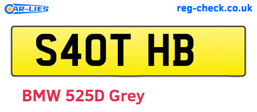 S40THB are the vehicle registration plates.