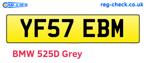 YF57EBM are the vehicle registration plates.