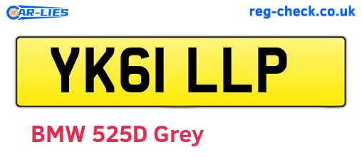 YK61LLP are the vehicle registration plates.