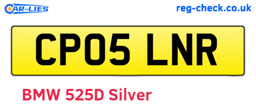 CP05LNR are the vehicle registration plates.