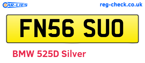 FN56SUO are the vehicle registration plates.