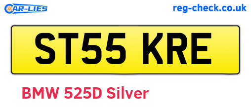 ST55KRE are the vehicle registration plates.