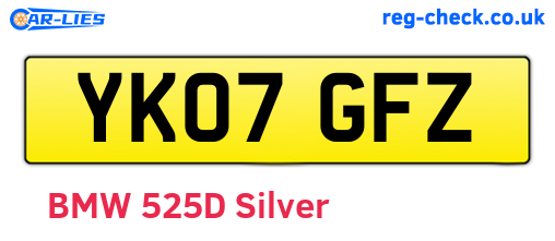 YK07GFZ are the vehicle registration plates.