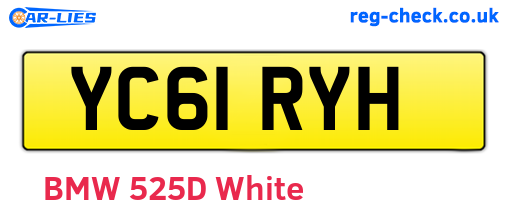 YC61RYH are the vehicle registration plates.