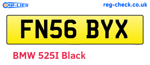 FN56BYX are the vehicle registration plates.