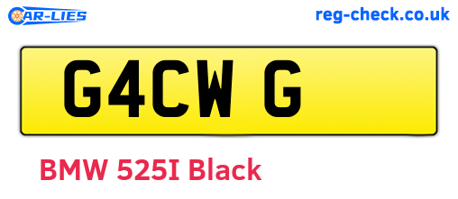 G4CWG are the vehicle registration plates.