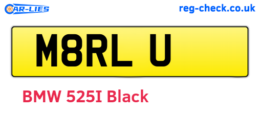 M8RLU are the vehicle registration plates.