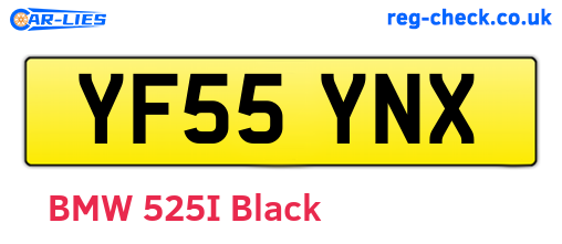 YF55YNX are the vehicle registration plates.