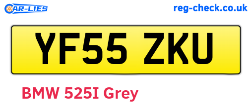 YF55ZKU are the vehicle registration plates.