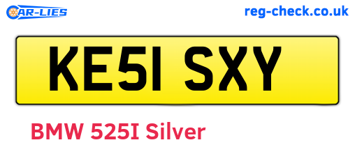 KE51SXY are the vehicle registration plates.